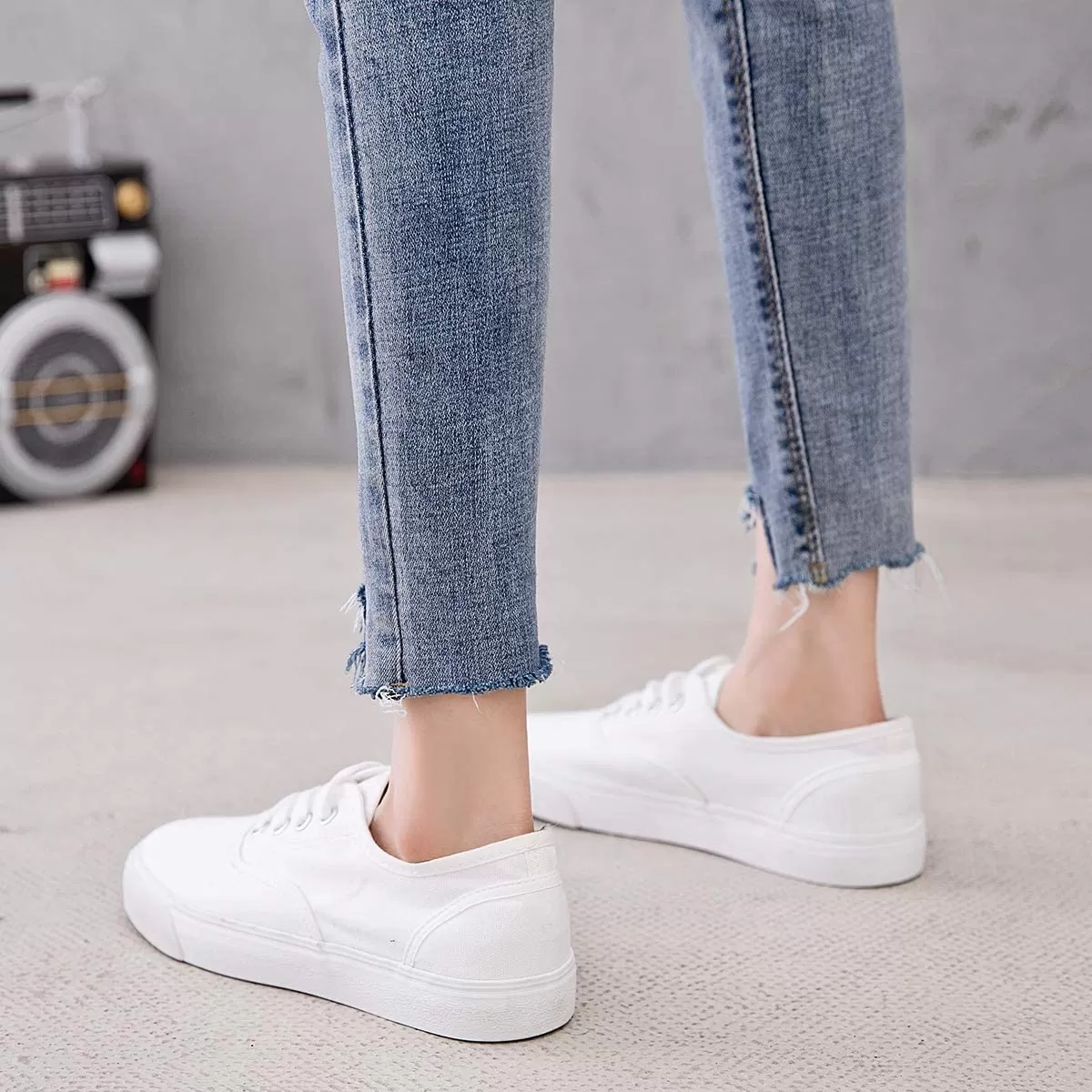 Women's Canvas Low Cut Canvas Walking Running Shoes